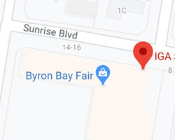 Byron Bay Fair Google map square